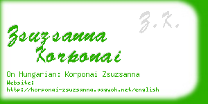 zsuzsanna korponai business card